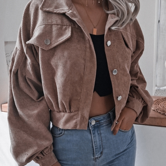 Harmony In Nature Jackets & Blazers - Quinn Lantern Cord Jacket - Khaki